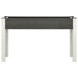 Vidaxl plantenbak verhoogd 120x40x75 cm hkc grijs