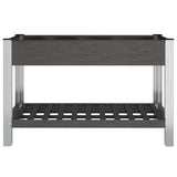 Vidaxl plantenbak verhoogd met schap 120x50x75 cm hkc grijs