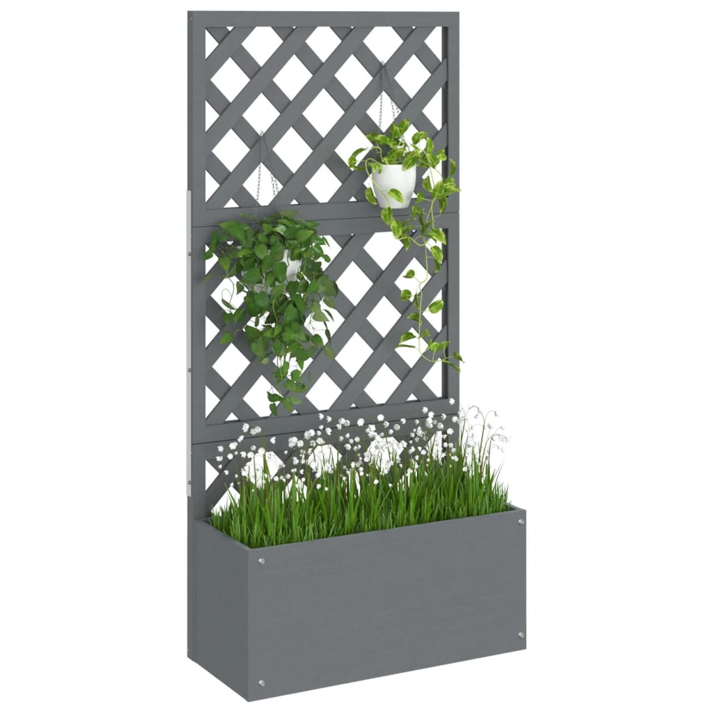 Vidaxl plantenbak met latwerk 65x33x135 cm hkc