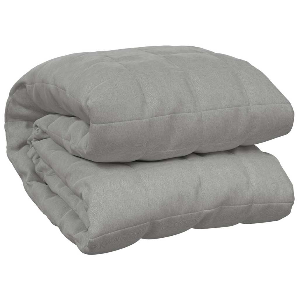 Vidaxl verzwaringsdeken 200x220 cm 13 kg stof grijs
