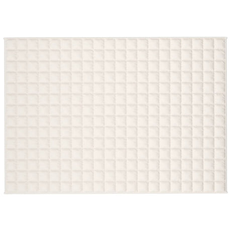 Vidaxl verzwaringsdeken 140x200 cm 6 kg stof lichtcrèmekleurig