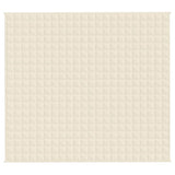 Vidaxl verzwaringsdeken 200x220 cm 9 kg stof lichtcrèmekleurig
