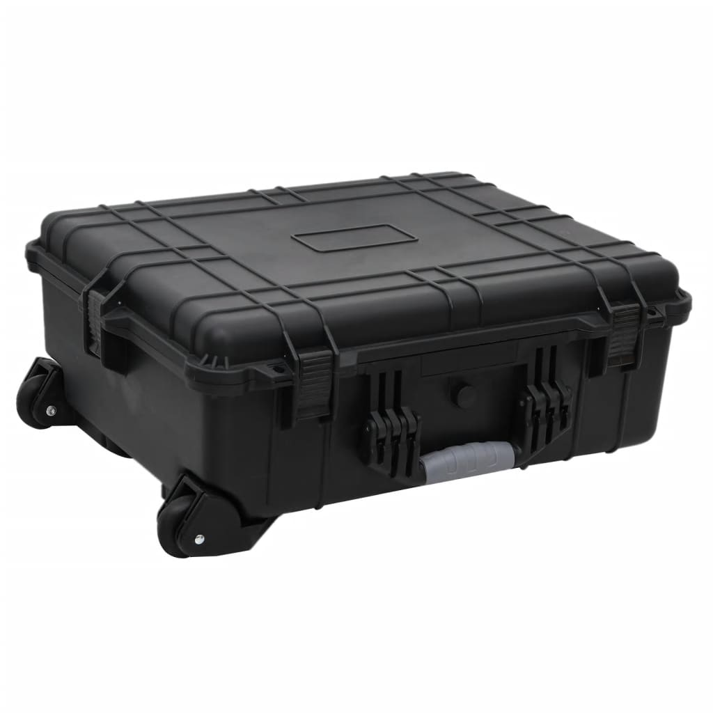 Vidaxl flightcase op wieltjes 63x50x23 cm pp zwart