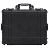 Vidaxl flightcase op wieltjes 63x50x23 cm pp zwart