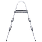 VidaXL Zwembadladder 84 cm staal grijs