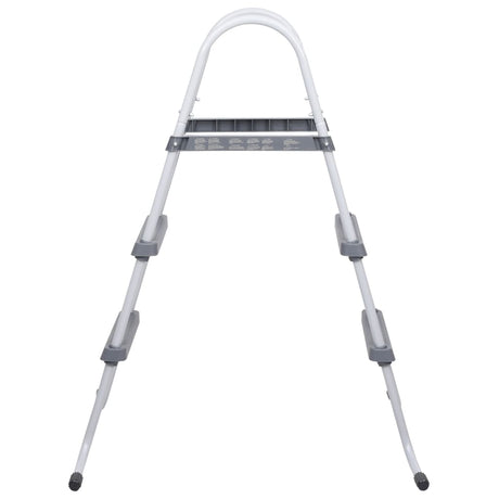 VidaXL Zwembadladder 84 cm staal grijs