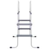 Vidaxl zwembadladder 84 cm staal grijs