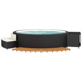 Vidaxl hottub-ombouw poly rattan en massief acaciahout zwart