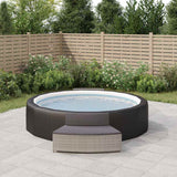 Vidaxl spa-bankjes met kussens 2 st poly rattan grijs