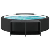 Vidaxl opbergschappen 2 st poly rattan zwart