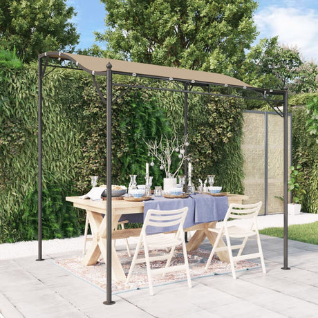 VidaXL Luifel 2x2,3 m 180 g m² stof en staal taupe