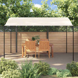 Vidaxl luifel 4x3 m 180 g m² stof en staal crèmekleurig