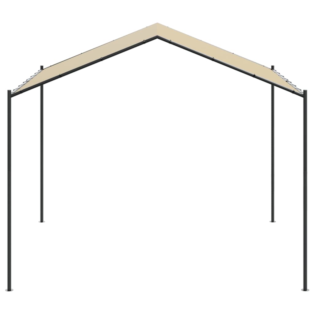 Vidaxl tuinpaviljoen 4x4 m staal en stof beige