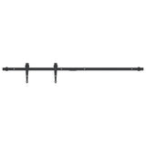 Vidaxl ophangset voor minischuifdeur 122 cm koolstofstaal zwart