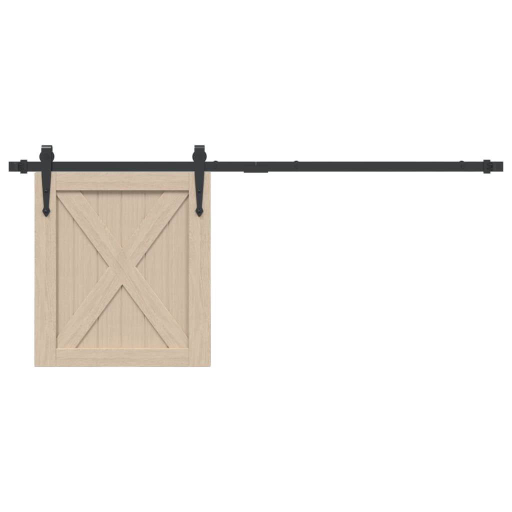 Vidaxl ophangset voor minischuifdeur 122 cm koolstofstaal zwart