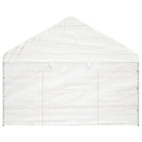 Vidaxl prieel met dak 4,08x2,23x3,22 m polyetheen wit