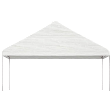 Vidaxl prieel met dak 5,88x2,23x3,75 m polyetheen wit