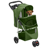 Vidaxl hondenwagen inklapbaar 80x46x98 cm oxford stof groen