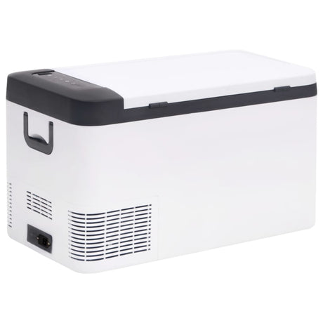 Vidaxl koelbox met handvat en adapter 18 l pp pe zwart en wit
