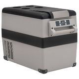 Vidaxl koelbox met handvat en adapter 55 l pp pe zwart en grijs