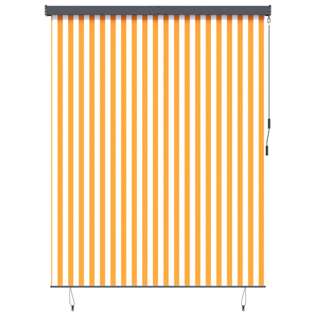 Vidaxl rolgordijn wit en oranje 200 x 250 cm stof en aluminium