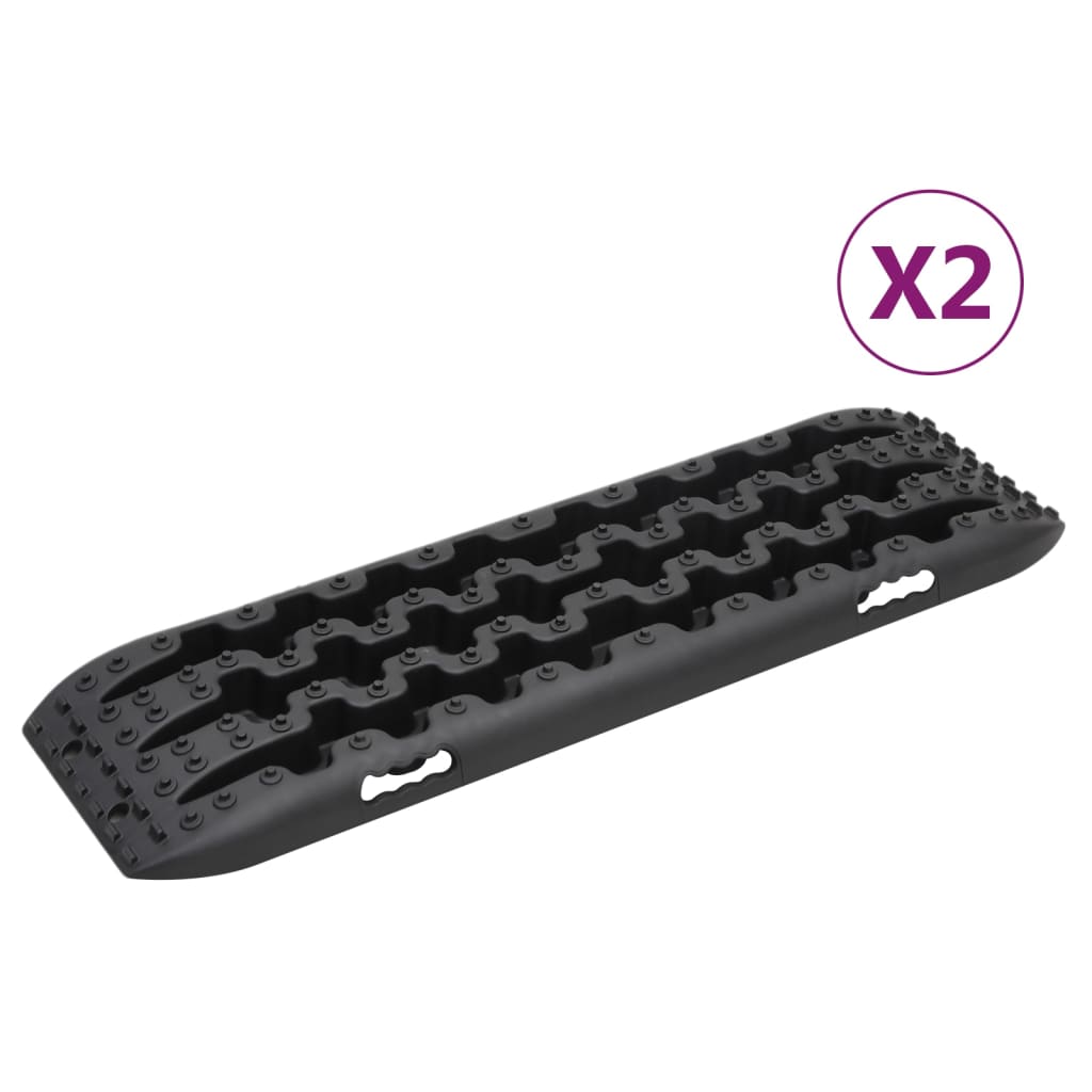 Vidaxl gripplaten 2 st 106x30,5x7 cm nylon zwart