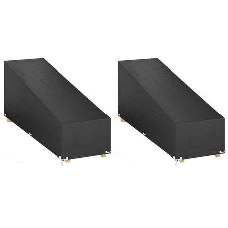 Vidaxl ligbedhoezen 2 st met 12 oogjes 205x75x40 70 cm polyetheen