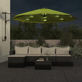 VidaXL Wandparasol met LEDs 290 cm appelgroen