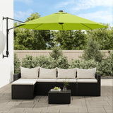 VidaXL Wandparasol met LEDs 290 cm appelgroen