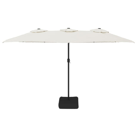 VidaXL Parasol dubbel 449x245 cm zandwit