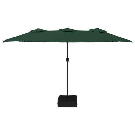 VidaXL Parasol dubbel 449x245 cm groen