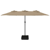 VidaXL Parasol dubbel 449x245 cm taupe