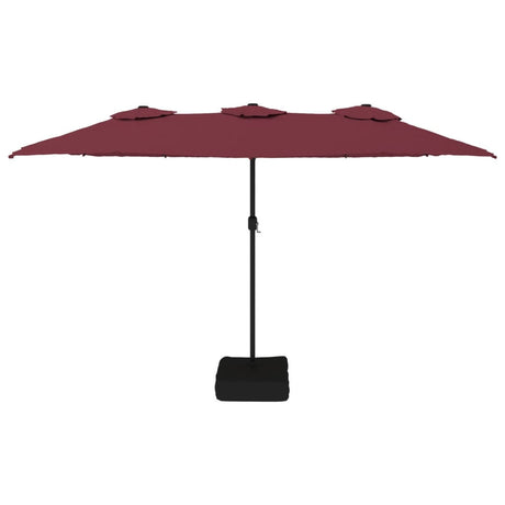 Vidaxl parasol dubbel dak 449x245 cm bordeauxrood