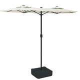 Vidaxl parasol dubbel dak 316x240 cm zandwit