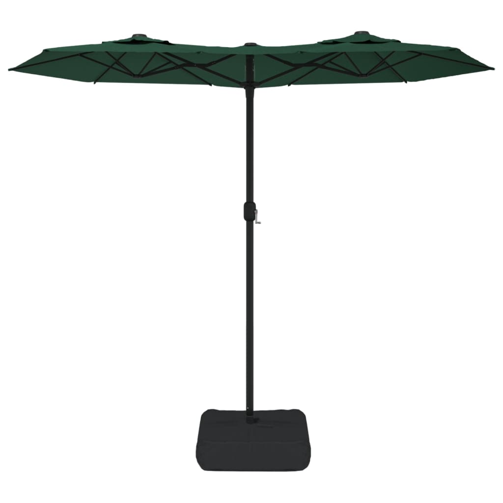 Vidaxl parasol dubbel dak 316x240 cm groen