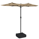 Vidaxl parasol dubbel dak 316x240 cm taupe