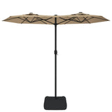 Vidaxl parasol dubbel dak 316x240 cm taupe