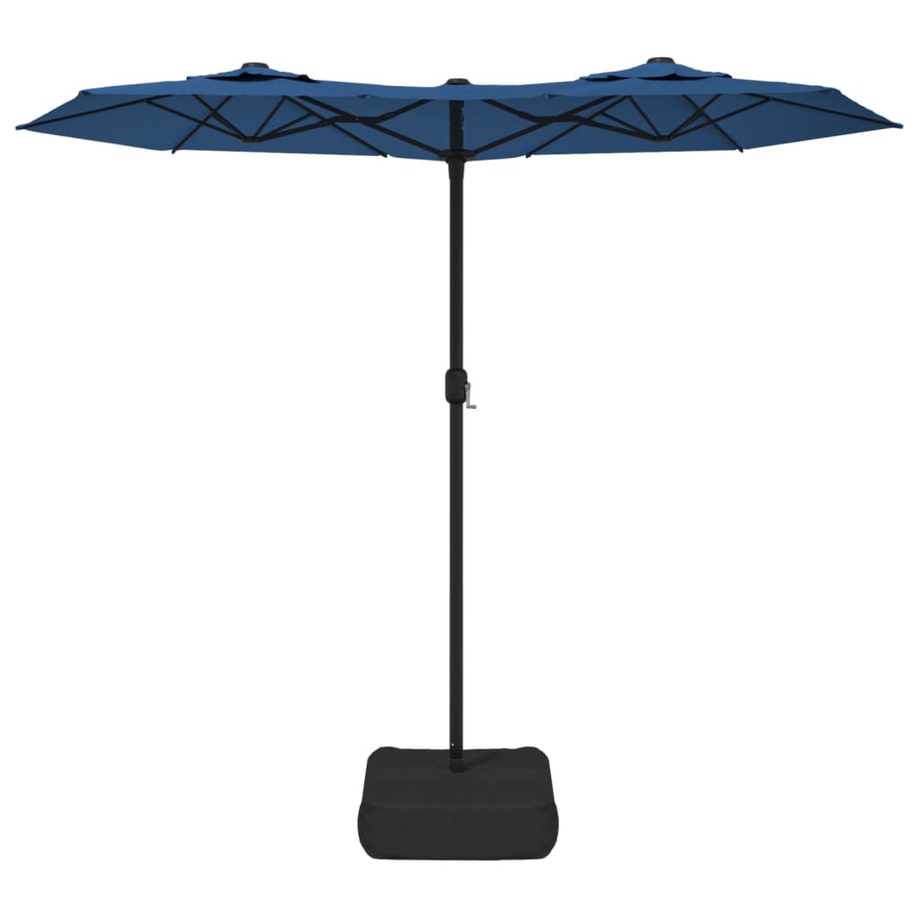 Vidaxl parasol dubbel dak 316x240 cm azuurblauw