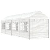 VidaXL Prieel met dak 8,92x2,28x2,69 m polyetheen wit