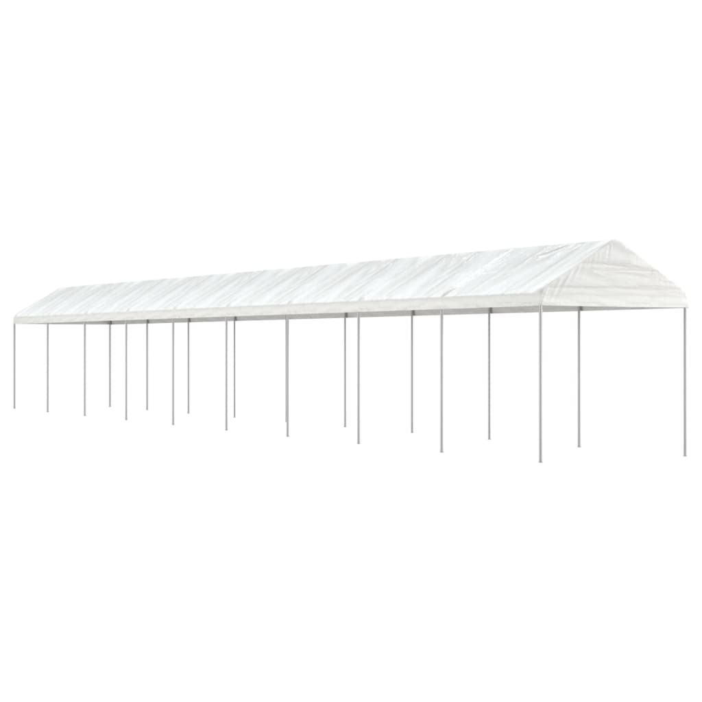 VidaXL Prieel met dak 20,07x2,28x2,69 m polyetheen wit