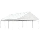 VidaXL Prieel met dak 8,92x5,88x3,75 m polyetheen wit