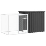 Vidaxl konijnenhok 200x91x100 cm gegalvaniseerd staal antracietkleurig
