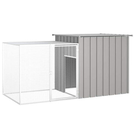 Vidaxl konijnenhok 200x91x100 cm gegalvaniseerd staal grijs