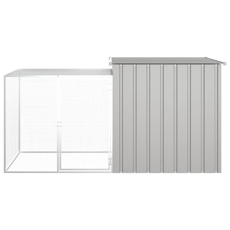 Vidaxl konijnenhok 200x91x100 cm gegalvaniseerd staal grijs