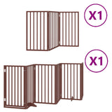 Vidaxl hondenhek inklapbaar 9 panelen 450 cm populierenhout bruin