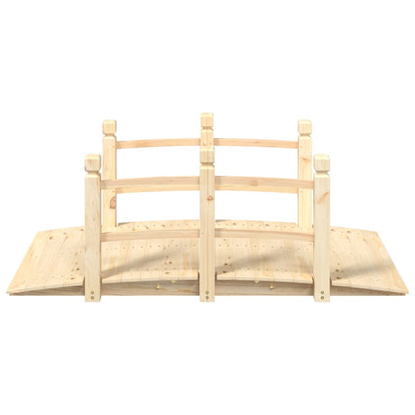 Vidaxl tuinbrug met leuningen 150x67x56 cm massief vurenhout