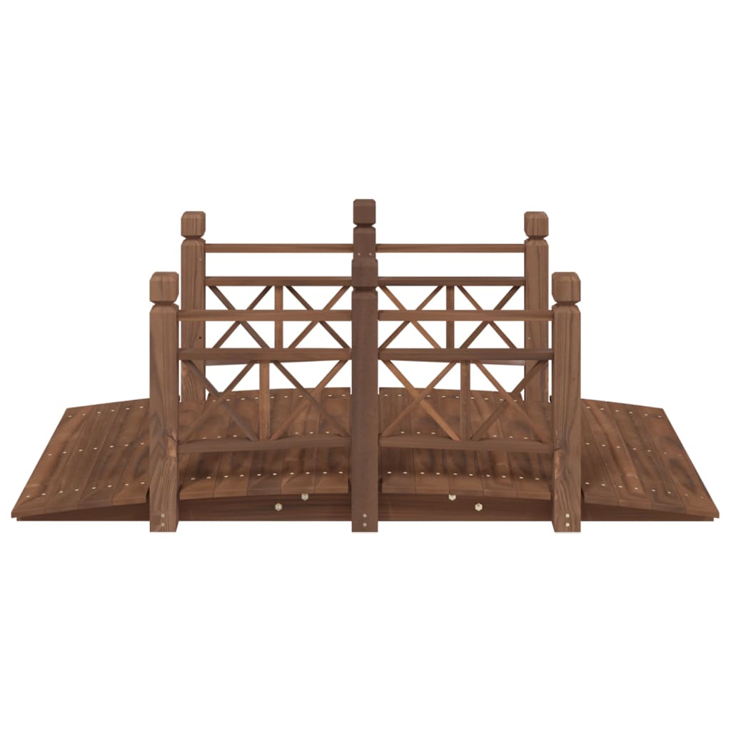 VidaXL Tuinbrug met leuningen 150x67x56 cm massief vurenhout