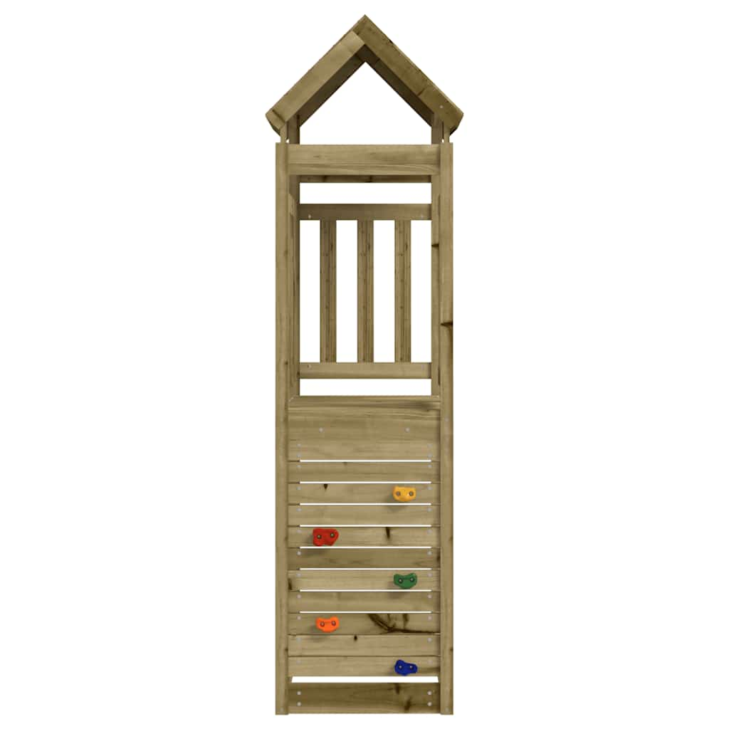 Vidaxl speeltoren met klimwand 53x110x214 cm geïmpregneerd grenenhout