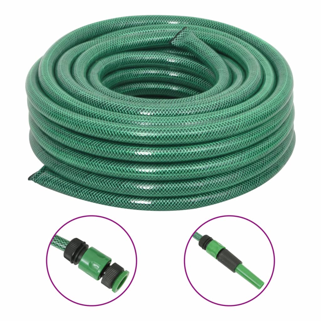 Vidaxl tuinslang met koppelingsset 0,75'' 30 m pvc groen