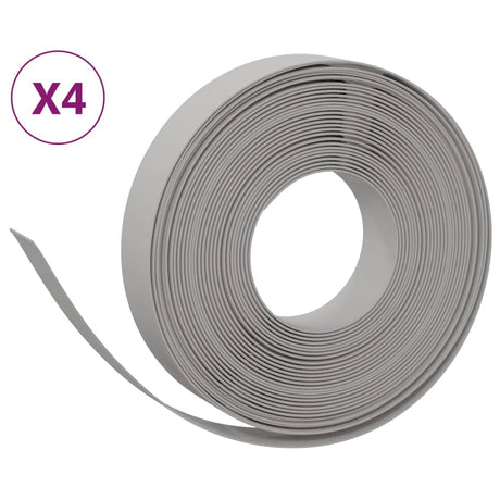Vidaxl tuinranden 4 st 10 m 10 cm polyetheen grijs